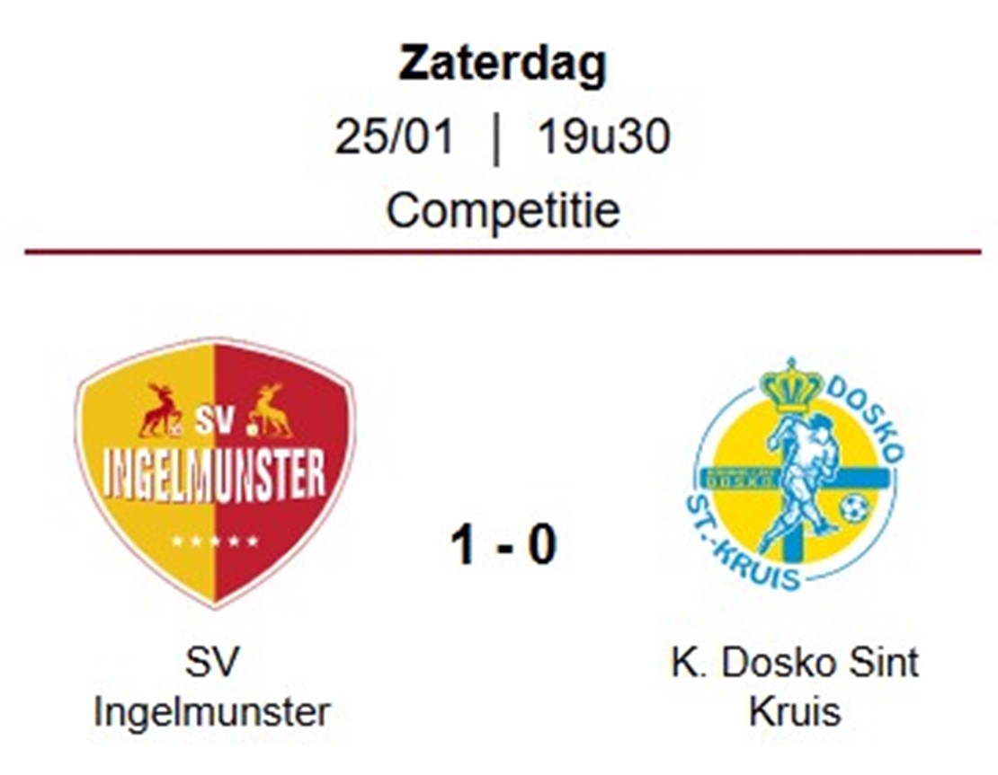 Sv Ingelmunster A – K. Dosko Sint Kruis (25.01.2025)