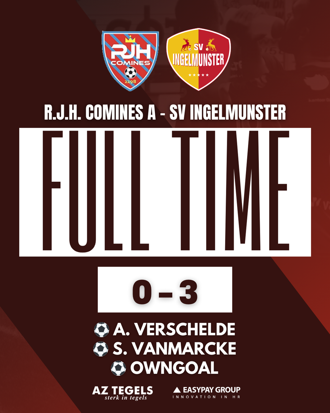 Comines-SV Ingelmunster: 0 - 3