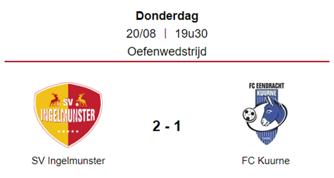 Wedstrijdverslag SV Ingelmunster - FC Kuurne