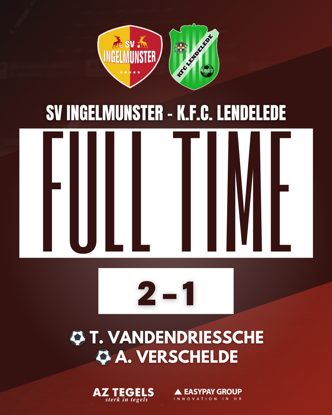 Volg de link voor de doelpunten van afgelopen weekend: SV Ingelmunster - KFC Lendelede ⚽️⚽️